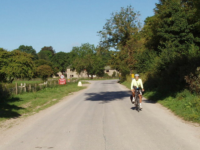 Cyclist at Geograph meet in Imber