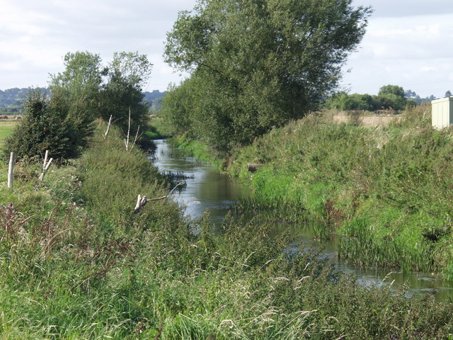 Drain outlet into River Perry