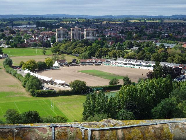 Worcestershire County Cricket Ground as seen from the Cathedral