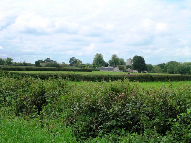 Babcary Church across fields