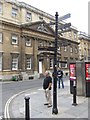 Finger post in the centre of Bath