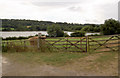 Gate with Worsbrough reservoir behind