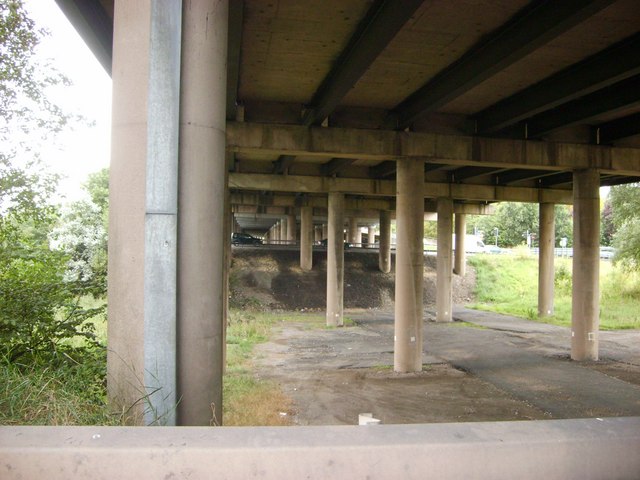 Underneath the M6 at Junction 9