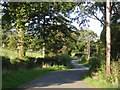 Lane leading east from Ffarmers village