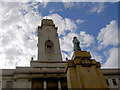 Barnsley town hall and war memorial.