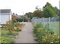 Path alongside school playing field