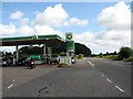 View east on the A148 from petrol station