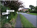 Road sign at Mareham on the Hill