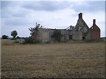 TL0187 : Ruined Farmhouse & Barn Beside Oundle Wood - II by Nigel Stickells