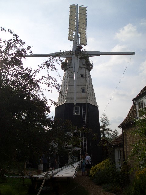 Fitting the sails, Impington Windmill - 2