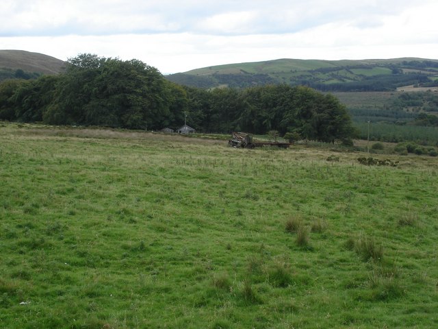 View south towards Pantglas Farm, Ceredigion