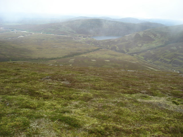 The view northwest from the north ridge of A' Mharconaich
