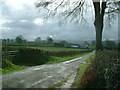 Farm Buildings and Fields near Llanfechan