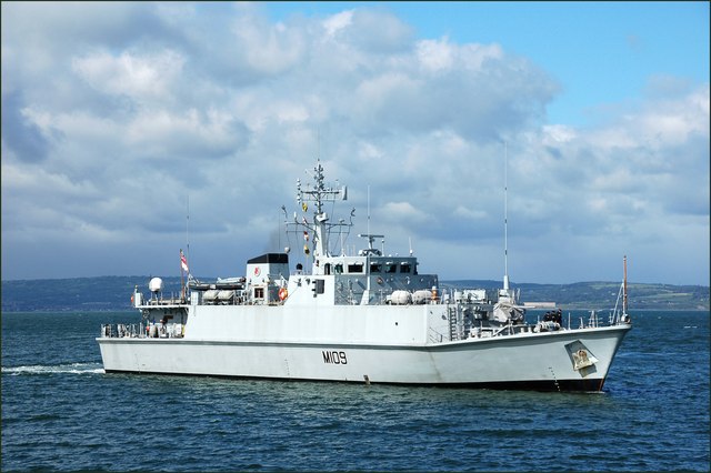 Arrival of HMS Bangor