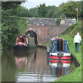 Narrowboats below Meaford Top Lock, Trent and Mersey Canal, Staffordshire