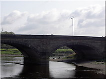 SD5528 : Walton Bridge, with fishermen beyond by Patrick