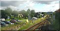 The main line track eastwards of the level crossing