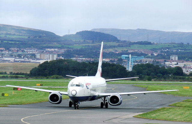 Taxiway at Glasgow Airport