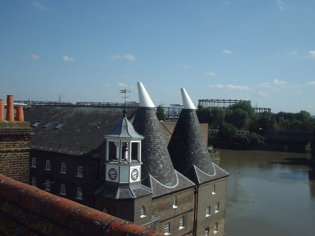 Clock Mill Viewed from the roof of near by House Mill