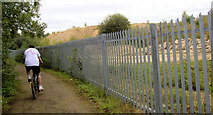 SE5200 : Fence separating Dolomite quarry from the Trans Pennine  Trail by Steve  Fareham