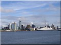 QE2 berthed at Cruise Ship Terminal, Liverpool