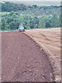 Ploughing barley stubble, near Scatterty