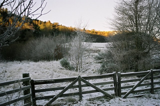 Farm gate with Creag a' Ghiubhais looking towards Garth