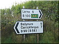 Ballyrickard & Waterfall Road Junction Sign