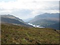 Descending Meall a Cholumain