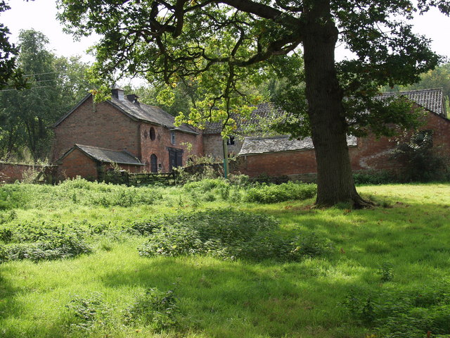 Derelict buildings at  Rhysnant Hall
