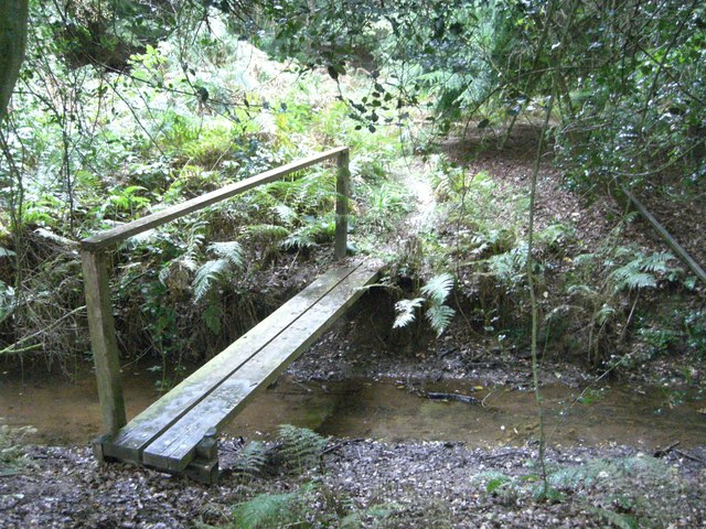 Footbridge over stream