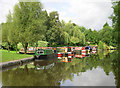 SK0083 : Narrowboats on the Peak Forest Canal, Derbyshire by Roger  D Kidd
