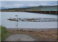 SD0894 : A high tide at Eskmeals viaduct by Andrew Hill