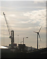 Crane and wind turbine