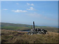 SD9911 : Cairn on Castleshaw Moor by michael ely