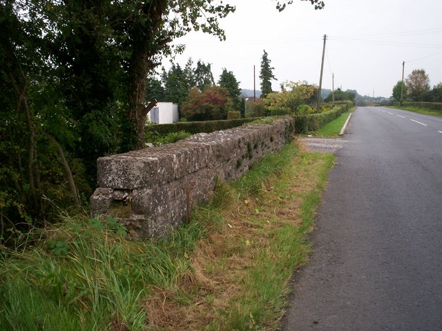 An old stone Bridge Parapet, Blackisland Road, Portadown.