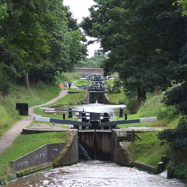 Audlem Locks, Shropshire Union Canal,... \u00a9 Roger Kidd cc-by-sa\/2.0 :: Geograph Britain and Ireland