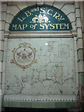 TQ2879 : London, Brighton and South Coast Railway Map, Victoria Station by Oxyman