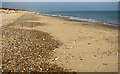 View north on deserted beach