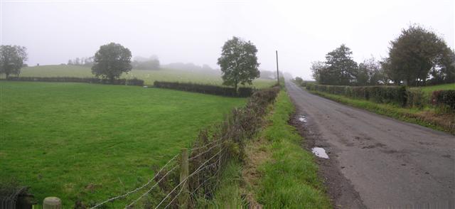 Road and countryside at Drumoolish
