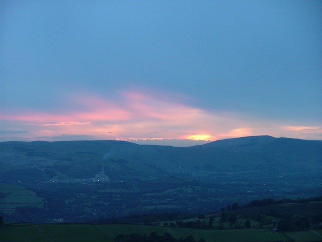 Sunset over Hope cement works