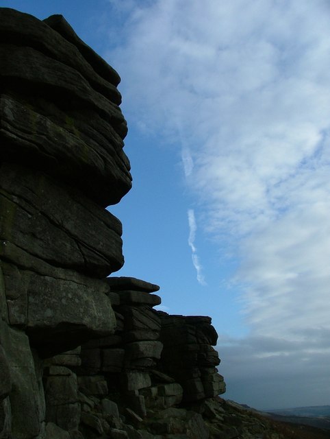 Gritstone crags at Stanage Edge