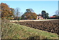 Looking across field to Red House Farm