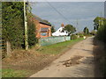 Lane outside Coton Methodist Chapel