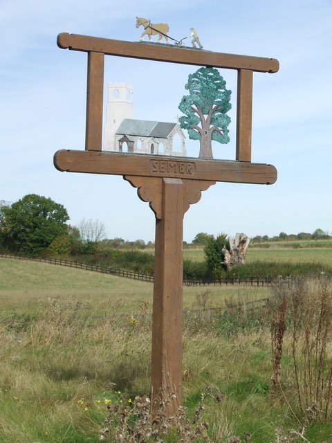 Semer village sign