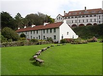 SS1496 : Cottages and monastery, Caldey Island by Humphrey Bolton