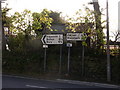 Junction of Moorside Road with the Roman Road