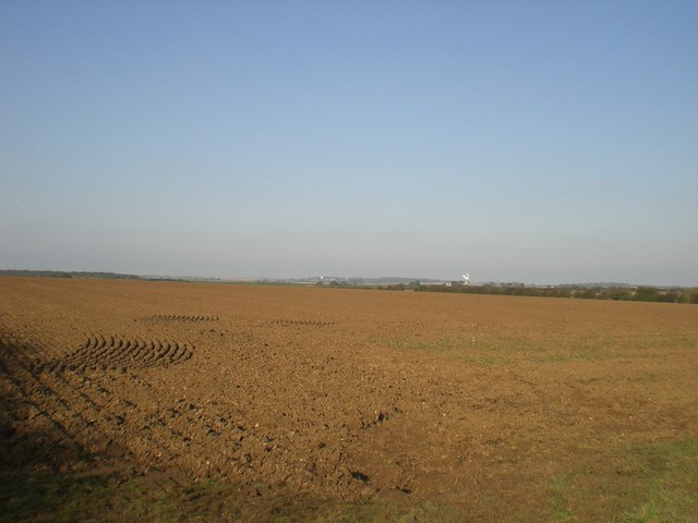 North across freshly cultivated land