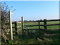 Footpath and stile, near Wellfield Farm