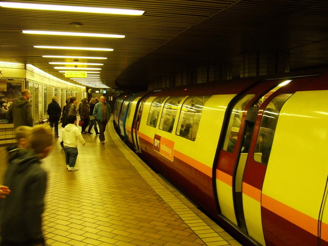 Underground train at Partick